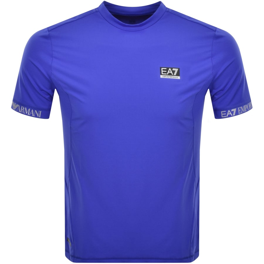 Tシャツ・カットソー EMPORIO ARMANI Men T Shirts EM000780AF12926UB118 BLUE Emporio Armani mens Side Logoband Short Sleeve Fitted Fit T